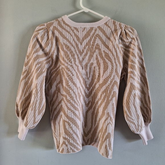 Anthropologie Current Air Zebra Print Top XS - Picture 3 of 5